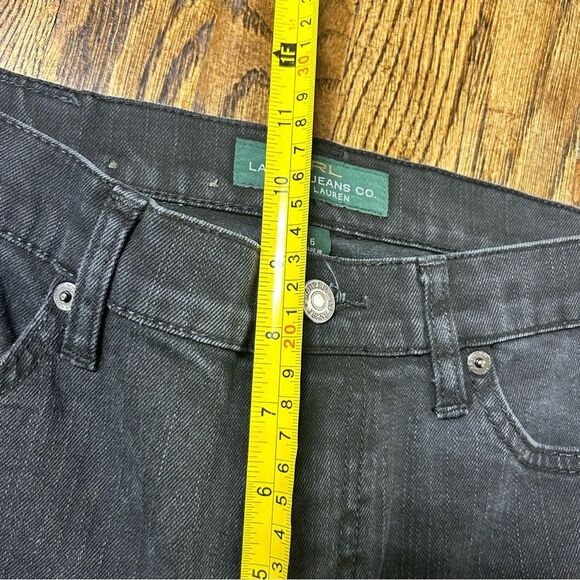 LRL Lauren Jeans Co. Ralph Lauren classic straight black jeans Size 6. 5 pockets - Picture 5 of 13